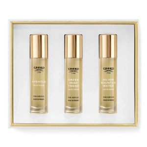 Creed Men's 3-Piece Gift Set woda perfumowana spray Aventus 10 ml + Green Irish Tweed 10 ml + Silver Mountain Water 10 ml