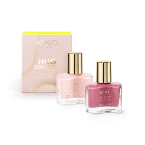 KIKO Milano Hug Couture Close To You Nail Lacquer Duo zestaw naturalna baza + błyszczący topper 01 Prep And Fluff 2 x 10 ml