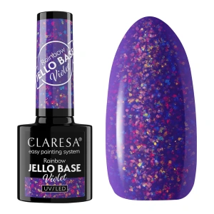 Claresa Rainbow Jello Base baza hybrydowa do paznokci Violet 5 g