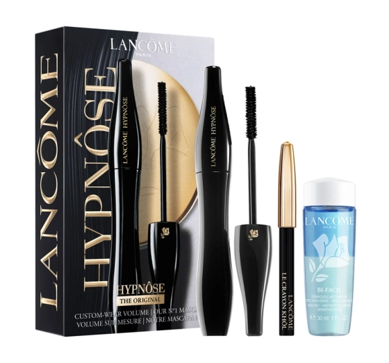Lancôme tusz do rzęs Hypnôse 01 Noir Hypnotic 6,2 ml + kredka do oczu Le Crayon Khol 01 Noir 0,7 g + płyn do demakijażu oczu Lancôme Bi-Facil 30 ml