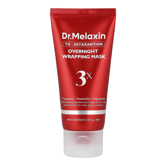 Dr.Melaxin TX-Astaxanthin Overnight Wrapping rozświetlająca maska do twarzy z niacynamidem 80 ml