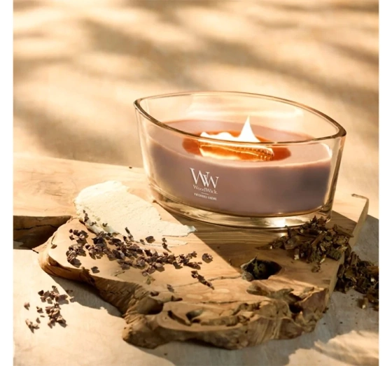 Woodwick Elipse Jar Candle świeca zapachowa Patchouli Creme 453,6 g