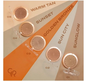 Golden Rose Sun Bright puder brązujący do twarzy 04 Sunset 12,5 g