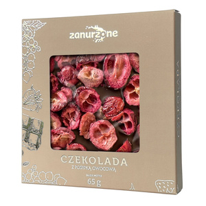 Zanurzone czekolada deserowa z liofilizowaną żurawiną 65 g