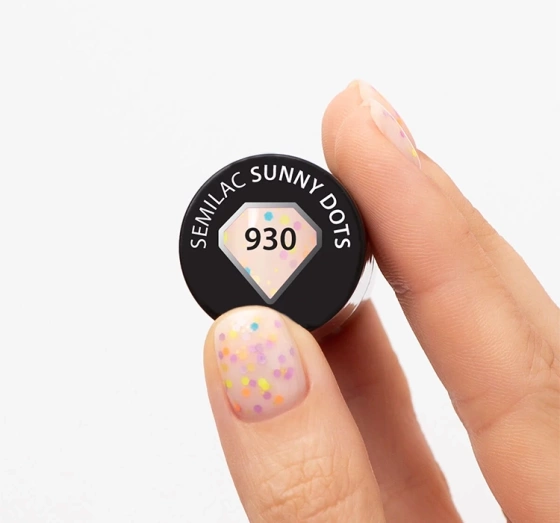 Semilac x Margaret lakier hybrydowy 930 Sunny Dots 7 ml