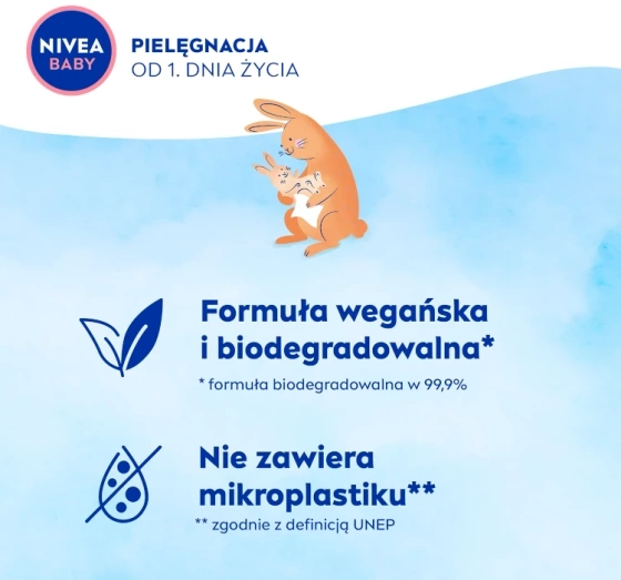 NIVEA BABY Soft&Cream chusteczki nawilżane biodegradowalne 4 x 57 sztuk