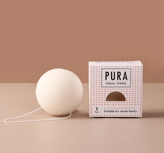 Sister Young Pura naturalna gąbka Konjac do mycia twarzy White