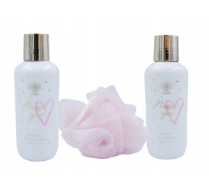 Aurora Xoxo White Tea zestaw prezentowy żel pod prysznic 150 ml + balsam 150 ml + gąbka pod prysznic