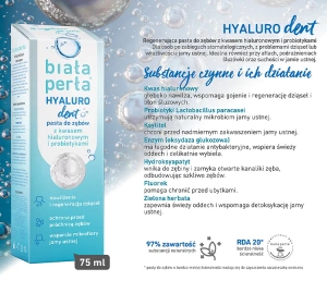 Biała Perła Hyaluro Dent regenerująca pasta do zębów 75 ml