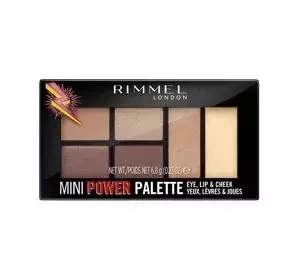 RIMMEL MINI POWER WIELOFUNKCYJNA PALETKA DO OCZU, UST I POLICZKÓW 001 FEARLESS 6,8G