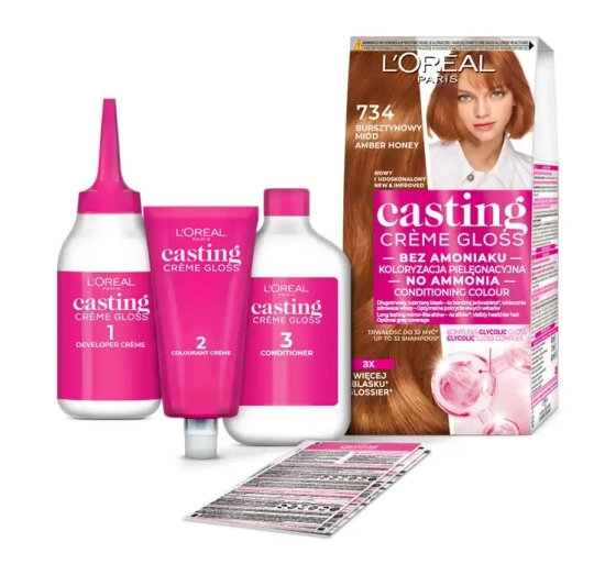 L'Oréal Paris Casting Créme Gloss farba do włosów 734 Bursztynowy Miód