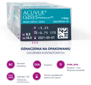 ACUVUE® OASYS 1-Day soczewki kontaktowe 30 sztuk 2.50 / 8.5