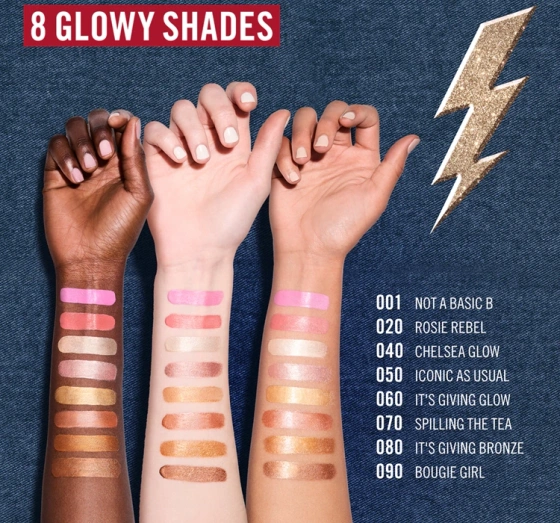 Rimmel Multi-Tasker Turbocharged Glow rozświetlający róż w płynie 001 Not Basic B 10 ml