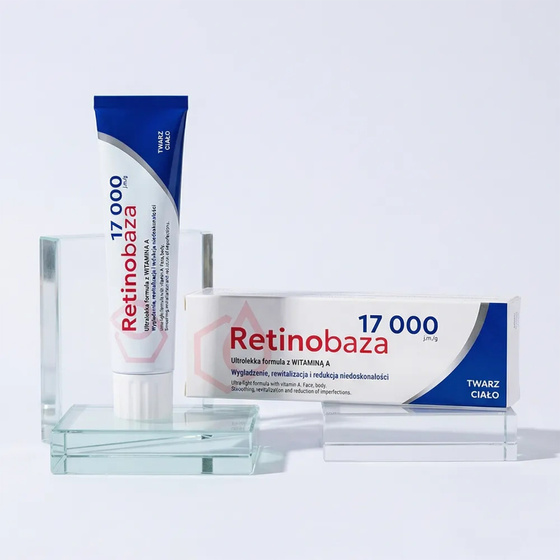 Retinobaza 17000 farmaceutyczny krem z witaminą A na zmarszczki, przebarwienia i niedoskonałości 30 g