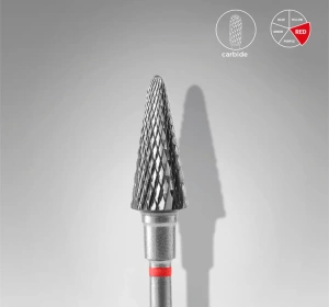 Staleks Pro Expert frez z węglika spiekanego stożek czerwony FT71R060/14