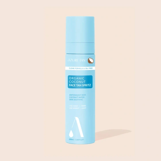Azure Tan Organic Coconut Face Tan Spritz stopniowo opalająca mgiełka do twarzy z wodą kokosową 100 ml