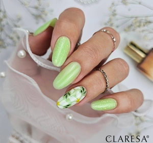 Claresa Brush Easy Gel budujący żel do paznokci w butelce Glitter Pistachio 5 g