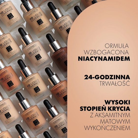 Catrice HD Liquid Coverage płynny podkład kryjący 010 Light Beige 30 ml