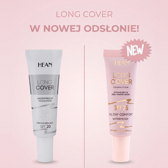 Hean Long Cover All Day Comfort wodoodporny podkład kryjący SPF25 C1 Ivory 25 ml