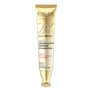 Eveline Cosmetics 24K Gold Vitamin C złoty krem-esencja liftingująca pod oczy i na powieki 15 ml