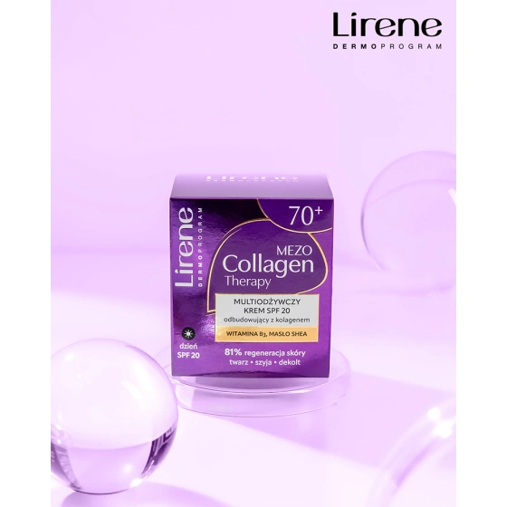 Lirene Mezo Collagen Therapy multiodżywczy krem na dzień 70+ SPF20 50 ml