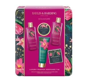 Baylis & Harding Boudoire zestaw prezentowy krem pod prysznic 300 ml + pianka do kąpieli 300 ml + balsam do ciała 130 ml + masło do ciała 100 ml + mydło 150 g