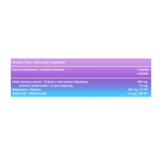 SFD MG +ASHWAGANDHA + B6(P-5-P) SUPLEMENT DIETY 180 TABLETEK