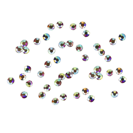 Cyrkonie ozdobne do paznokci SS3 Crystal AB 50 sztuk