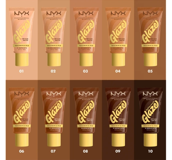 NYX Professional Makeup Buttermelt Glaze podkład w kremie SPF30 09 Hazelnut Butta 30 ml 