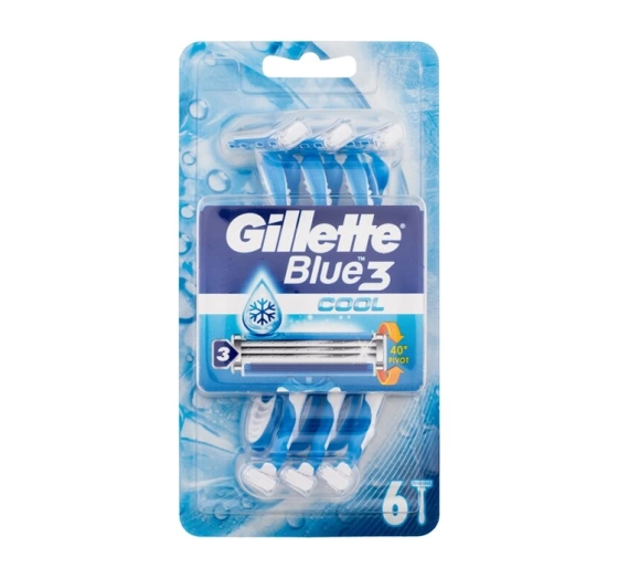 Gillette Blue3 Cool jednorazowe maszynki do golenia dla mężczyzn 6 sztuk