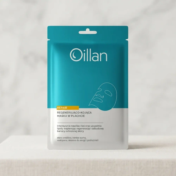 Oillan Repair nawilżająco-kojąca maska w płachcie dla skóry bardzo suchej i wrażliwej 20 ml