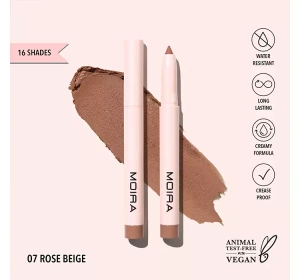 MOIRA AT GLANCE MATOWY CIEŃ DO POWIEK W KREDCE 07 ROSE BEIGE 1,5G