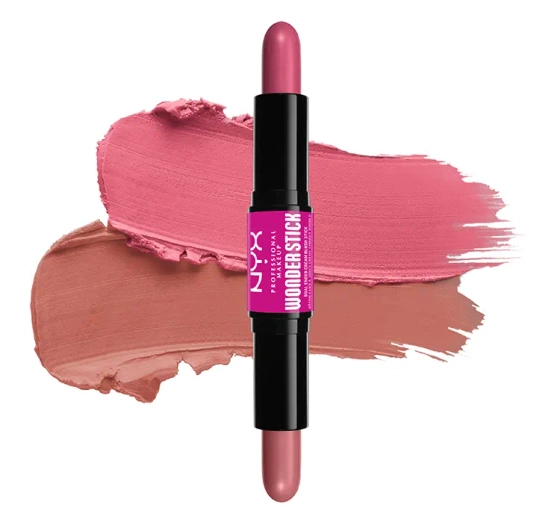 NYX Professional Makeup Wonder Stick dwustronny róż do policzków 01 Light Peach + Baby Pink 2 x 4 g