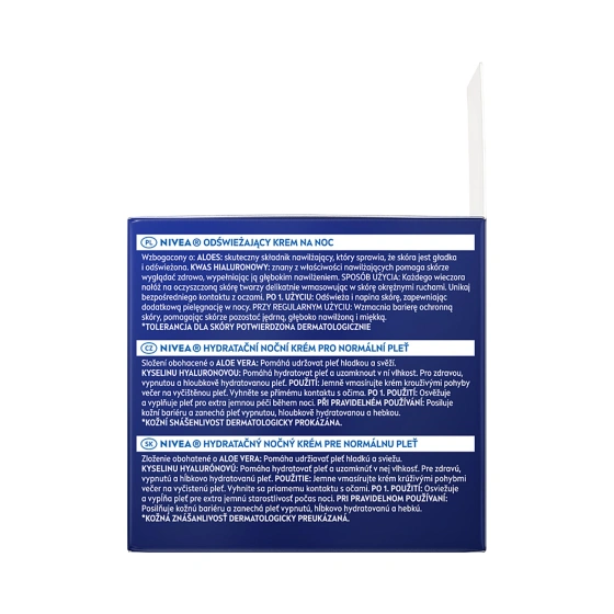 NIVEA 24h Nawilżenia odświeżający regenerujący krem na noc cera normalna 50 ml