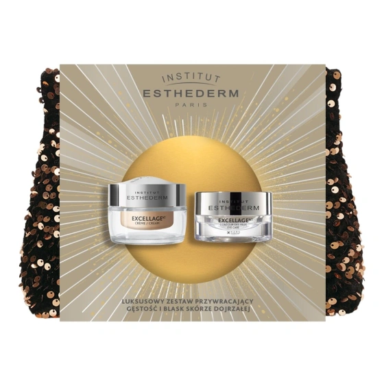 Institut Esthederm Excellage zestaw kosmetyków krem do twarzy 50 ml + krem pod oczy 15 ml + kosmetyczka