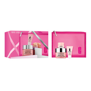 Clinique Hydrate Protect zestaw prezentowy krem do twarzy Moisture Surge SPF25 50 ml + krem pod oczy All About Eyes 5 ml + balsam do ust Moisture Surge 7 ml + kosmetyczka
