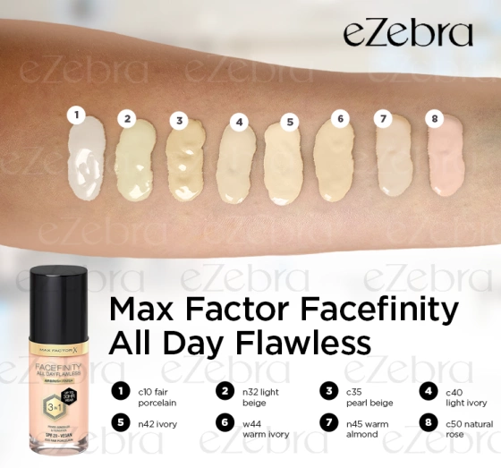Max Factor Facefinity All Day Flawless 3 in1 wegański podkład N32 Light Beige 30 ml
