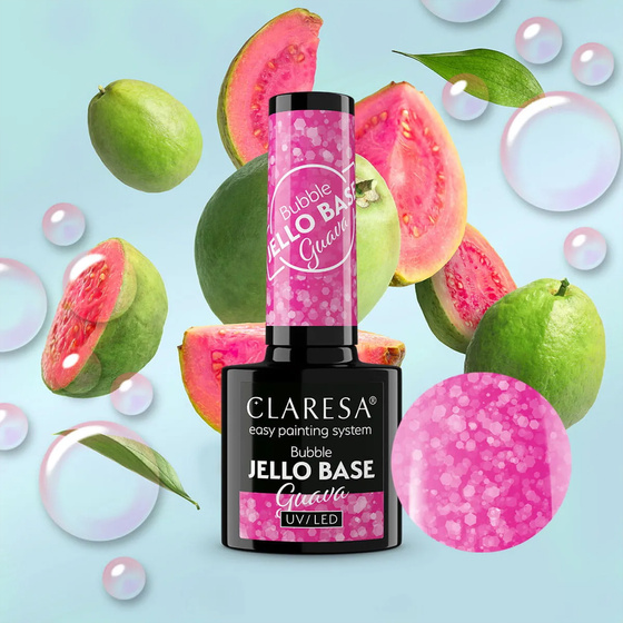 Claresa Bubble Jello Base baza hybrydowa do paznokci Guava 5 g