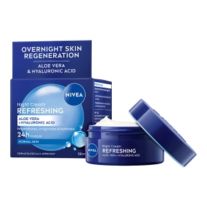 NIVEA 24h Nawilżenia odświeżający regenerujący krem na noc cera normalna 50 ml