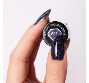 Semilac Winter Collection lakier hybrydowy 611 Violet Night 7 ml