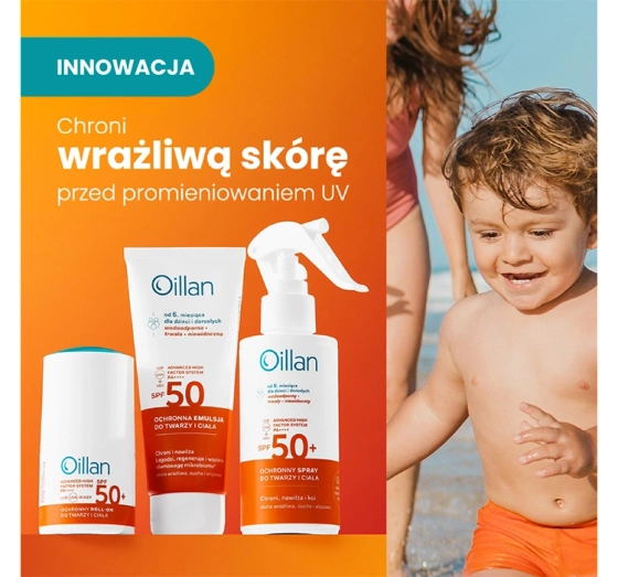 Oillan Sun spray ochronny do twarzy i ciała SPF50+ 125 ml