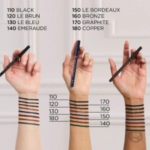 L'Oréal Paris Haute Couleur Kohl kremowa kredka do oczu 110 Black Silk / Noir Silk 1,2 g