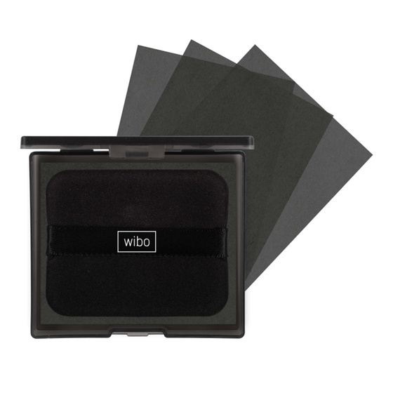 Wibo Instant Touch Up Oil Blotting Sheets bibułki matujące do twarzy w kompakcie z lusterkiem 100 sztuk