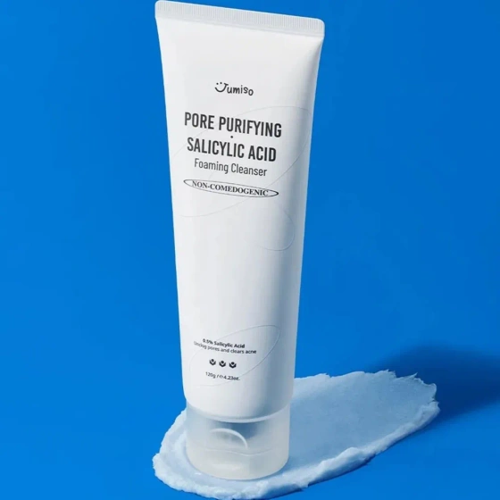 Jumiso Non-Comedogenic Pore Purifying pianka z kwasem salicylowym do mycia twarzy 120 g