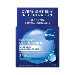 NIVEA 24h Nawilżenia odświeżający regenerujący krem na noc cera normalna 50 ml