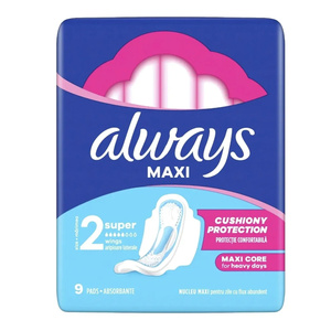 Always Classic podpaski higieniczne ze skrzydełkami 2 Maxi 9 sztuk