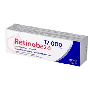 Retinobaza 17000 farmaceutyczny krem z witaminą A na zmarszczki, przebarwienia i niedoskonałości 30 g