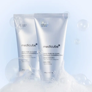 Medicube Zero Pore SA Clear Capsule Cleansing Foam oczyszczająca pianka do twarzy z mikrokapsułkami egzosomów i kwasami 120 g