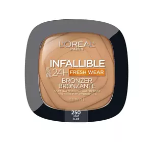 LOREAL INFAILLIBLE 24H FRESH WEAR MATOWY BRONZER 250 LIGHT CLAIR 9G