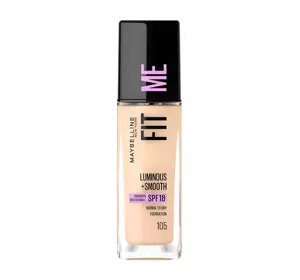 MAYBELLINE FIT ME LUMINOUS + SMOOTH PODKŁAD 105 NATURAL IVORY 30ML